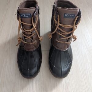 Sperry Duck Boots in Brown and Black